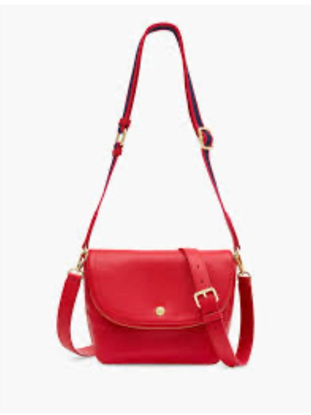 New Talbots red leather crossbody bag 2 straps